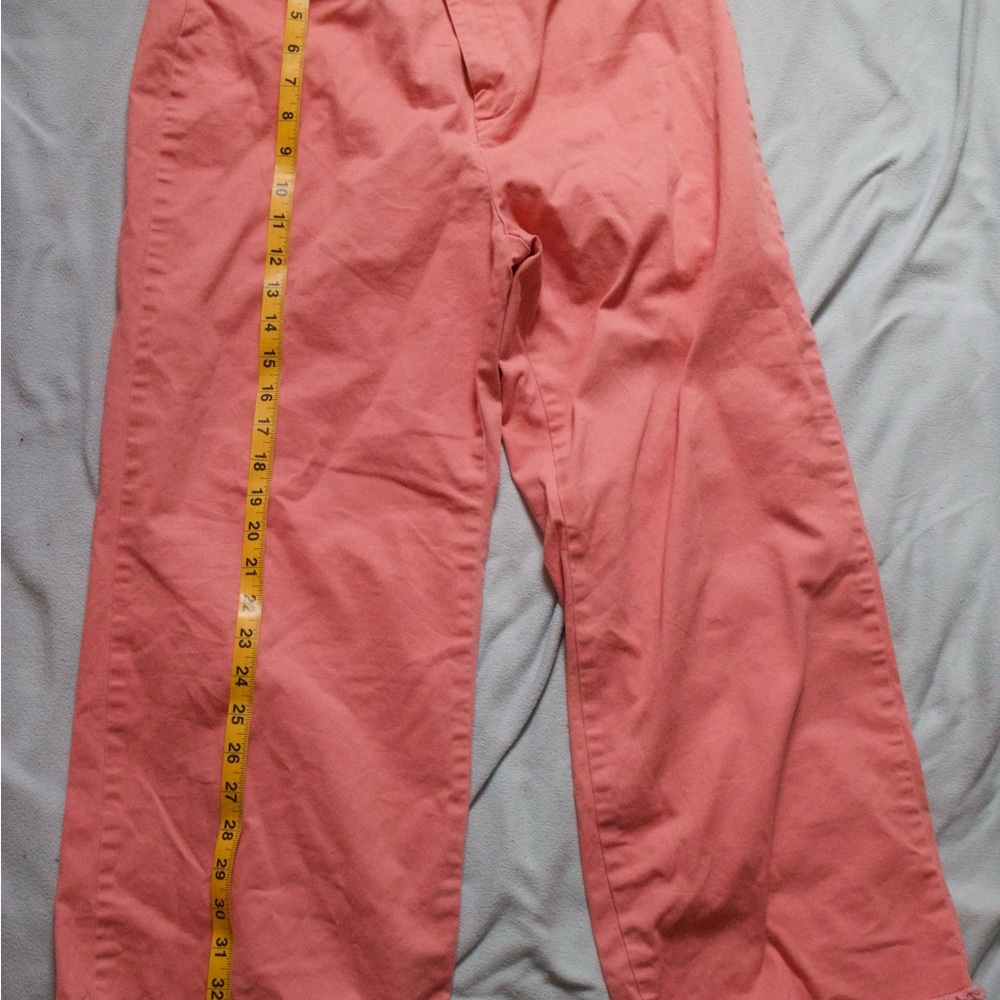 LOFT High Rise Slim Crop Pants in Coral